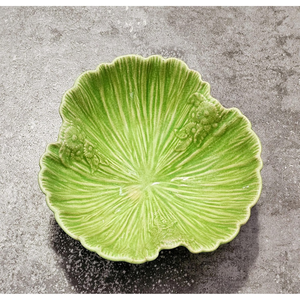 Vintage Cabbage Bowl, Lettuce Dish, Art Deco, Crown Ducal Ware